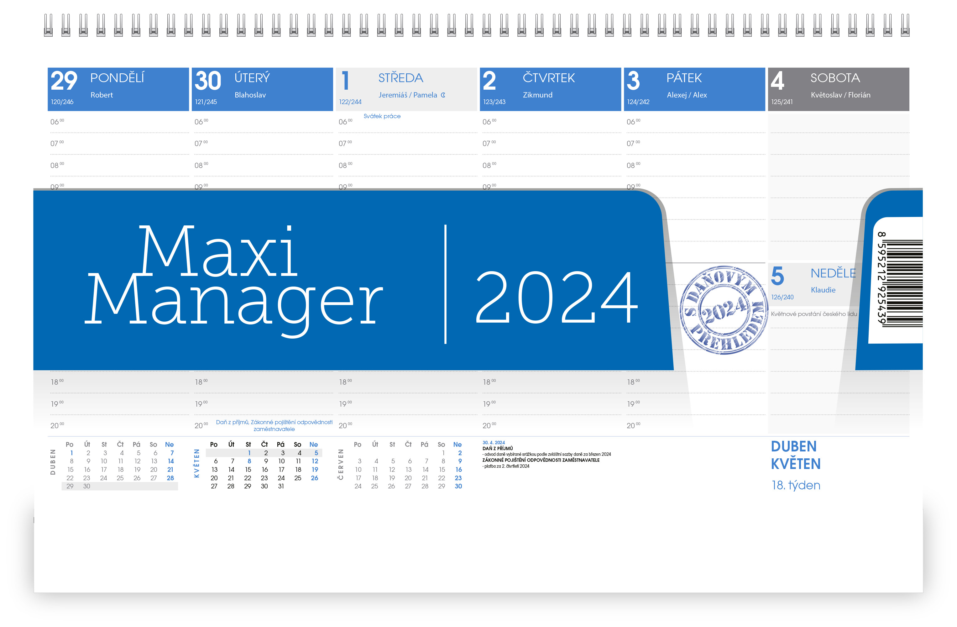 Stolní kalendář Maximanager 2024