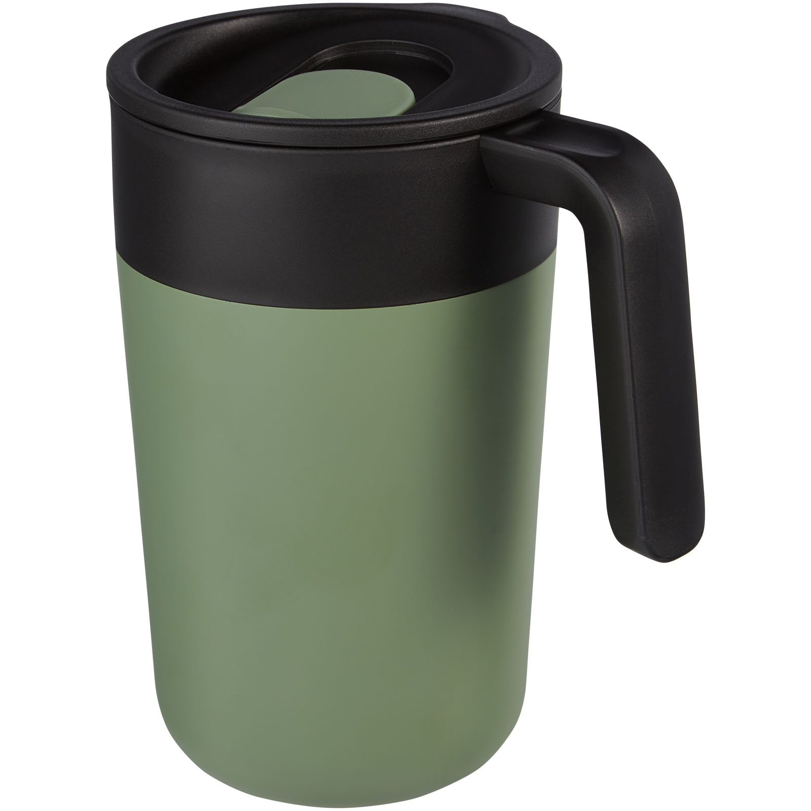 Plastic cup NORDIA with metal surface, 400 ml
