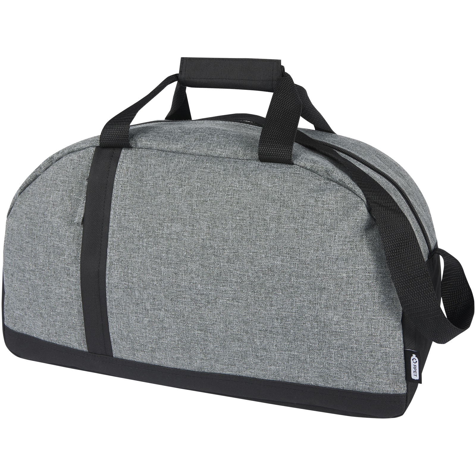 Sports bag RECLAIM made of recycled materials, 21 l - solid black / heather grey