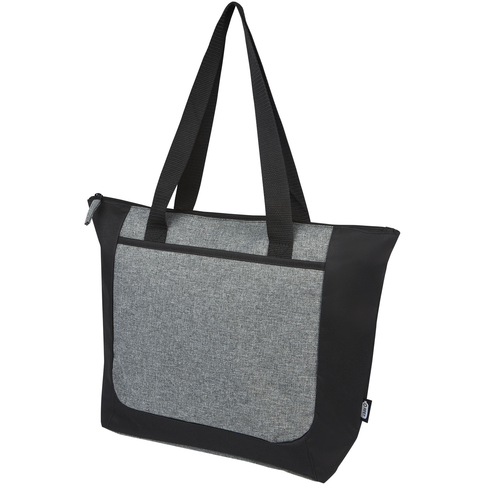 Nákupní taška z recyklovaných materiálů RECLAIM, 15 l - solid black / heather grey