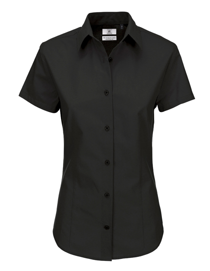 Women's Short Sleeve Shirt B&C Women´s Poplin Shirt Heritage Short Sleeve