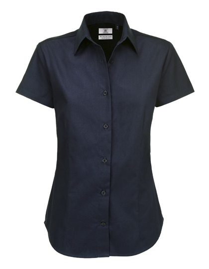 Women's Short Sleeve Shirt B&C Women´s Twill Shirt Sharp Short Sleeve