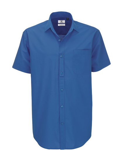 Men's Short Sleeve Shirt B&C Men´s Poplin Shirt Heritage Short Sleeve