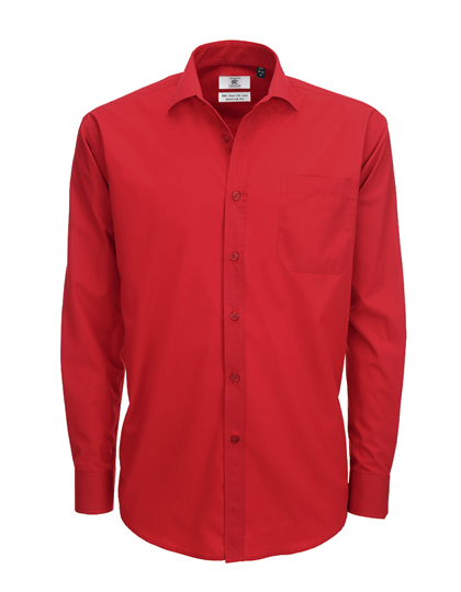 Men's Long Sleeve Shirt B&C Men´s Poplin Shirt Smart Long Sleeve