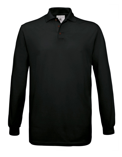 Men's Long Sleeve Polo B&C Unisex Polo Safran Long Sleeve