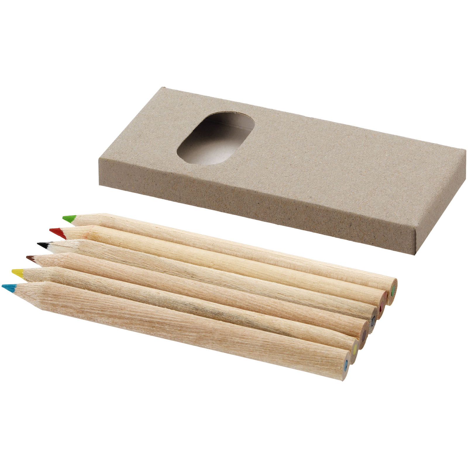 Set of crayons LOSES, 6 pcs in paper box - light grey