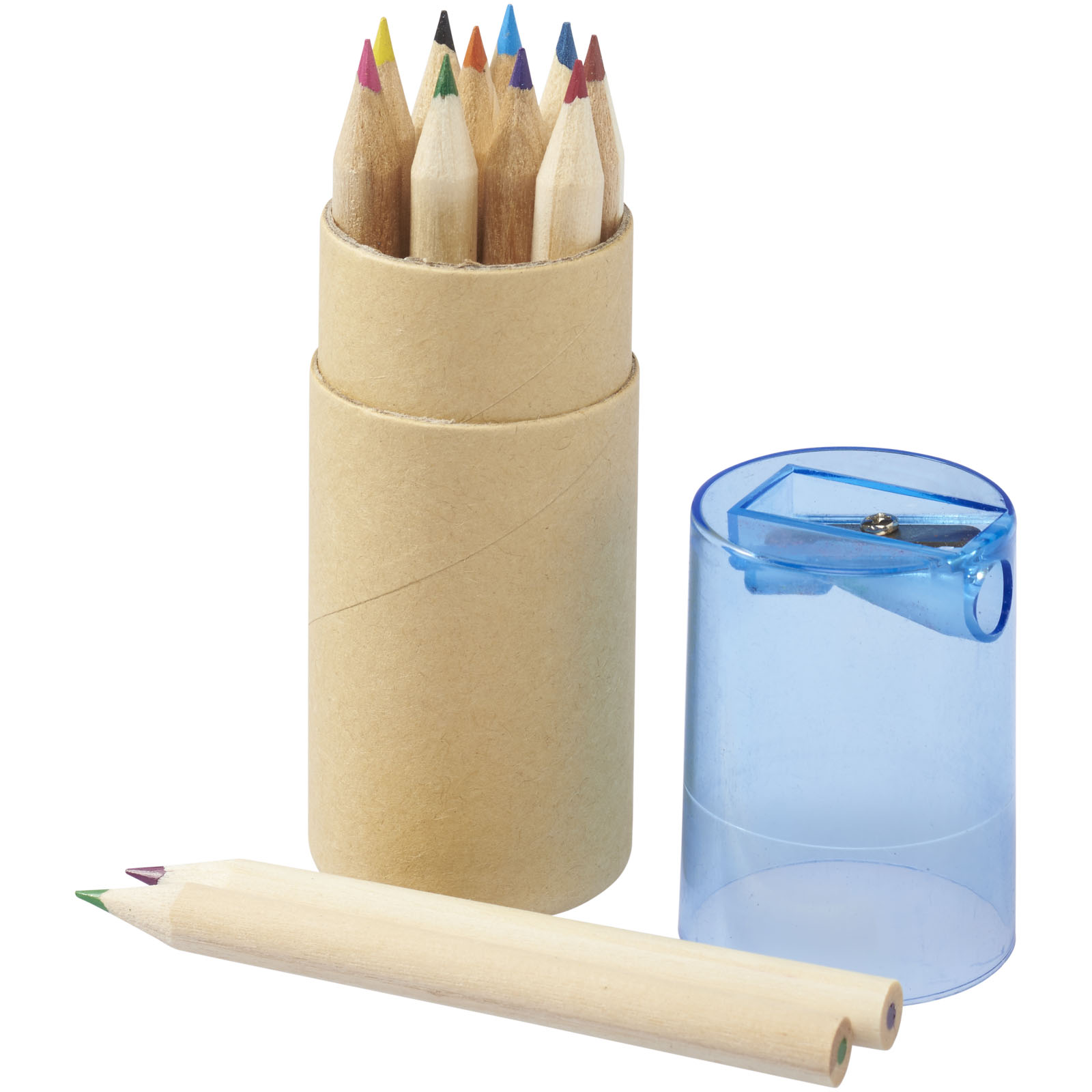 Set of wooden crayons LYRIC with pencil sharpener, 12 pcs