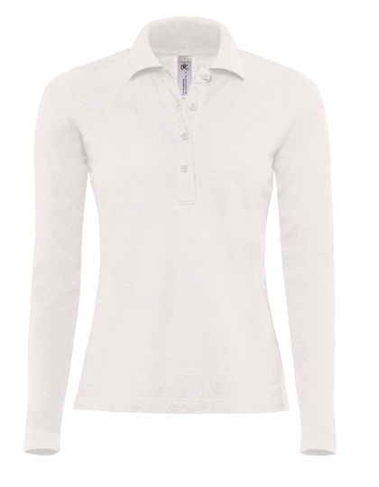 Women's Long Sleeve Polo B&C Women´s Polo Safran Pure Long Sleeve