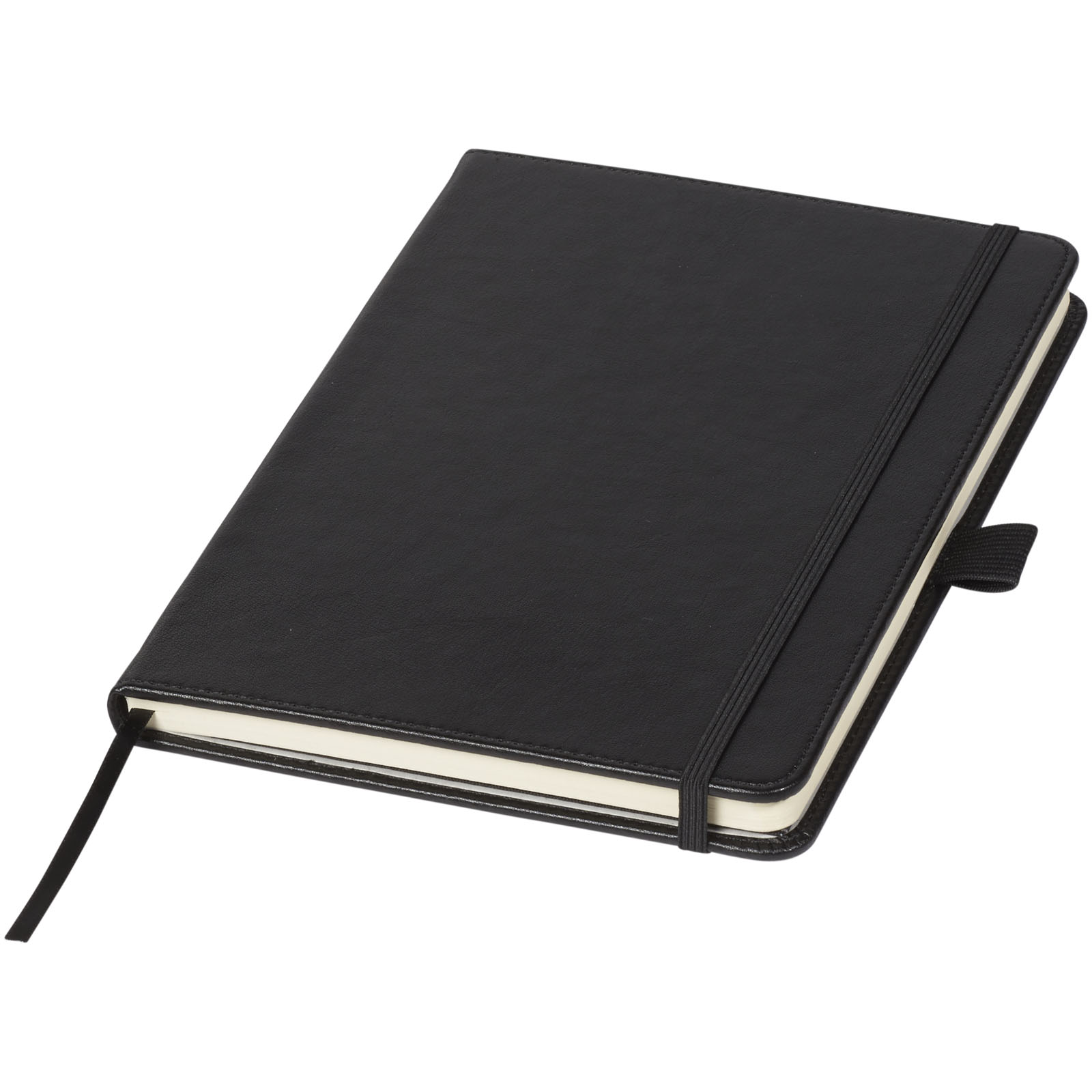 Vázaný zápisník Luxe JONESBURG s pevnými deskami, formát A5 - solid black