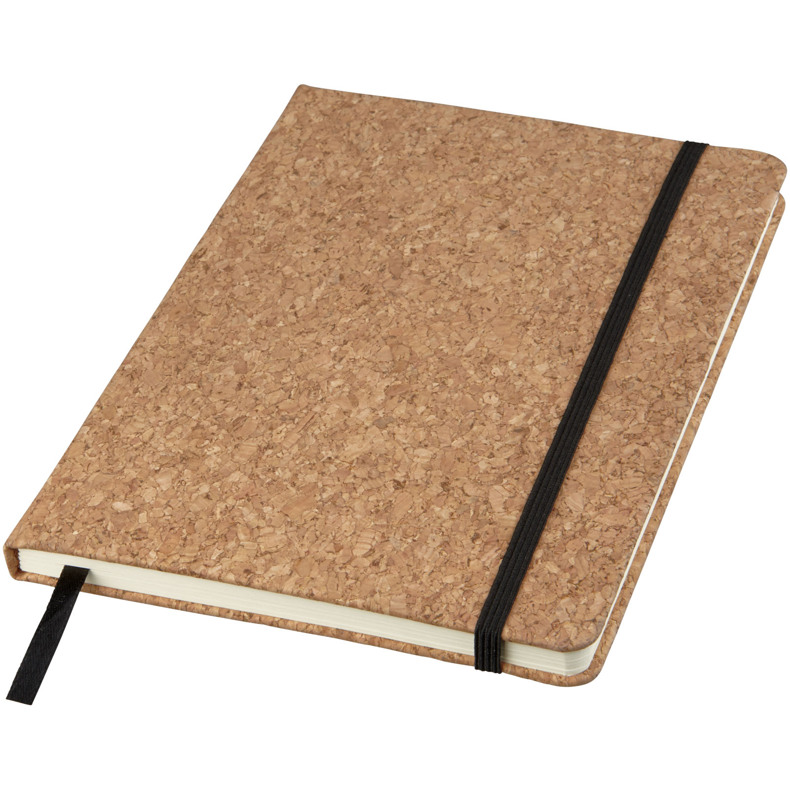 Cork notebook GUTTA with elastic band, format A5 - natural