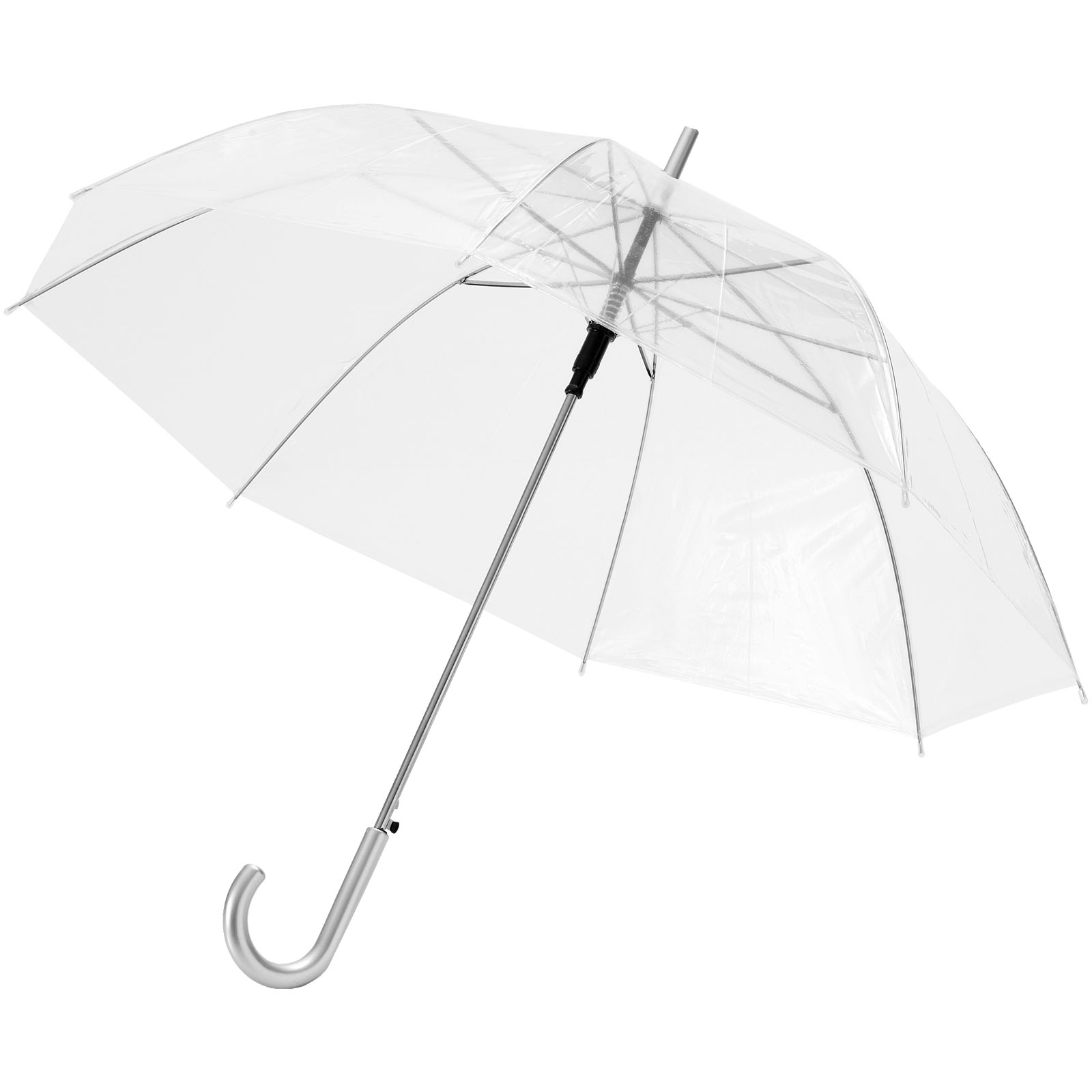 Průhledný automatický deštník SIZY, 23 palců - transparent white