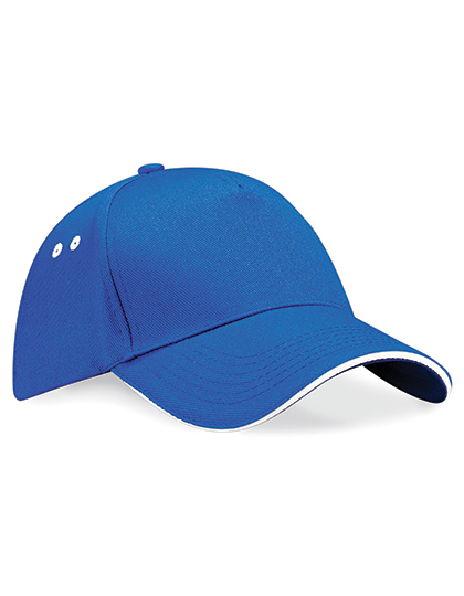 Čepice s kšiltem Beechfield Ultimate Sandwich Peak, Bright Royal - White, One Size Čepice s kšiltem Beechfield Ultimate Sandwich Peak, Bright Royal - White, One Size