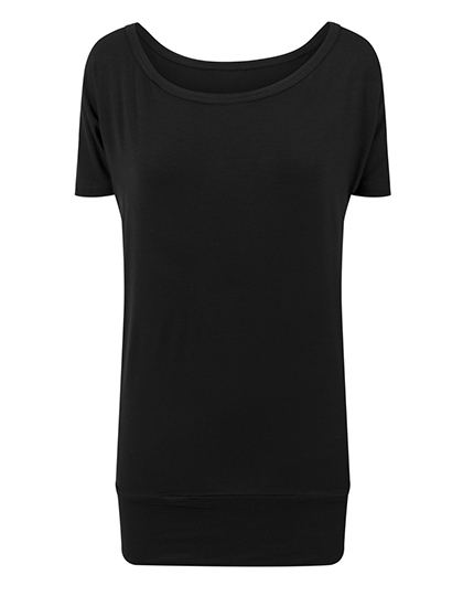 Women's Short Sleeve T-Shirt Build Your Brand Ladies´ Viscose Tee Black