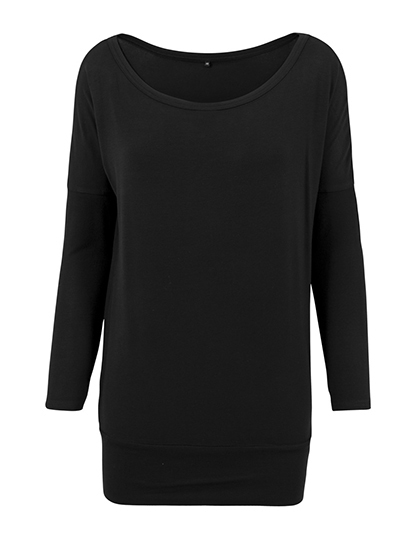 Dámské tričko s dlouhým rukávem Build Your Brand Ladies´ Viscose Long Sleeve Black