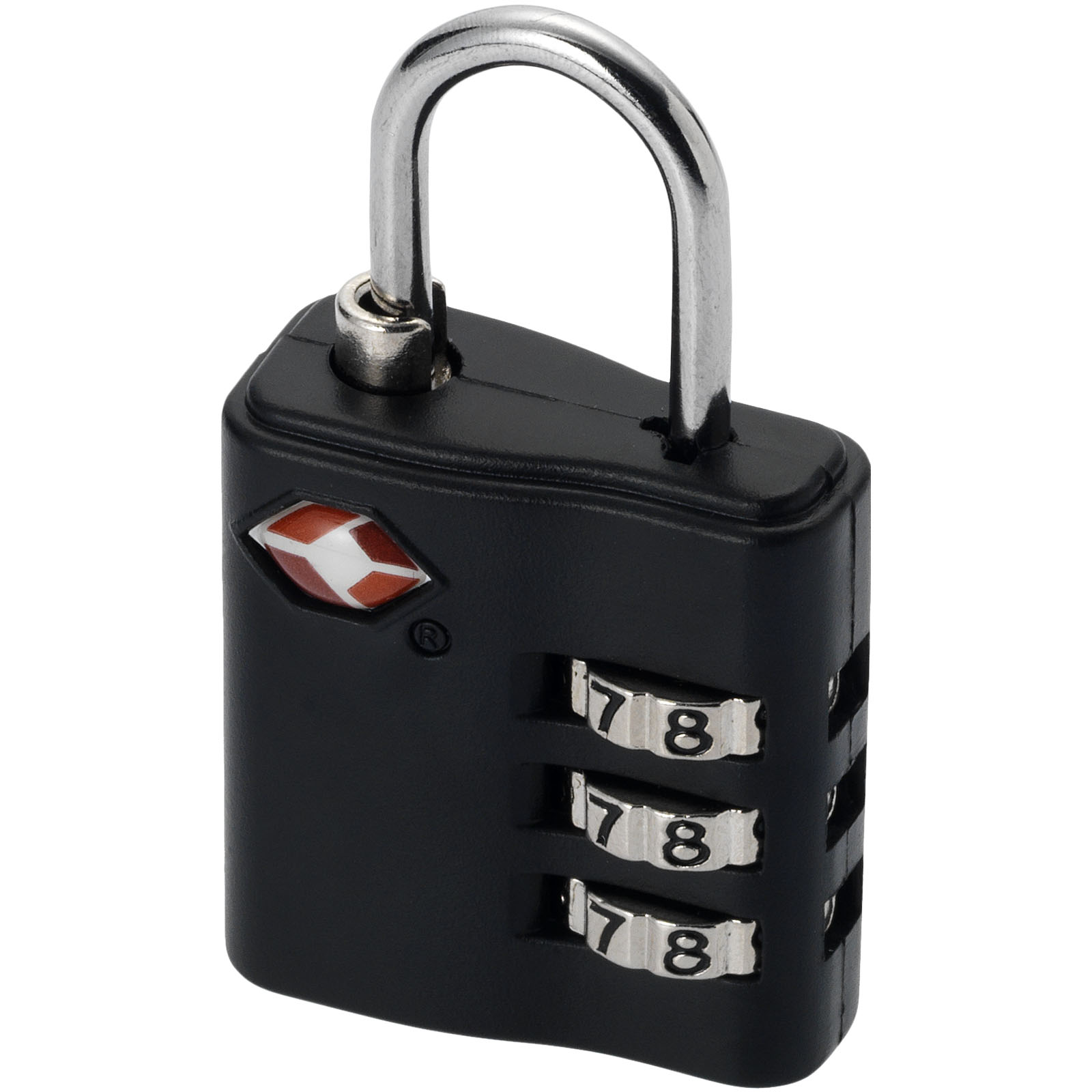 Kovový zámek na zavazadla ASME, schválený TSA - solid black