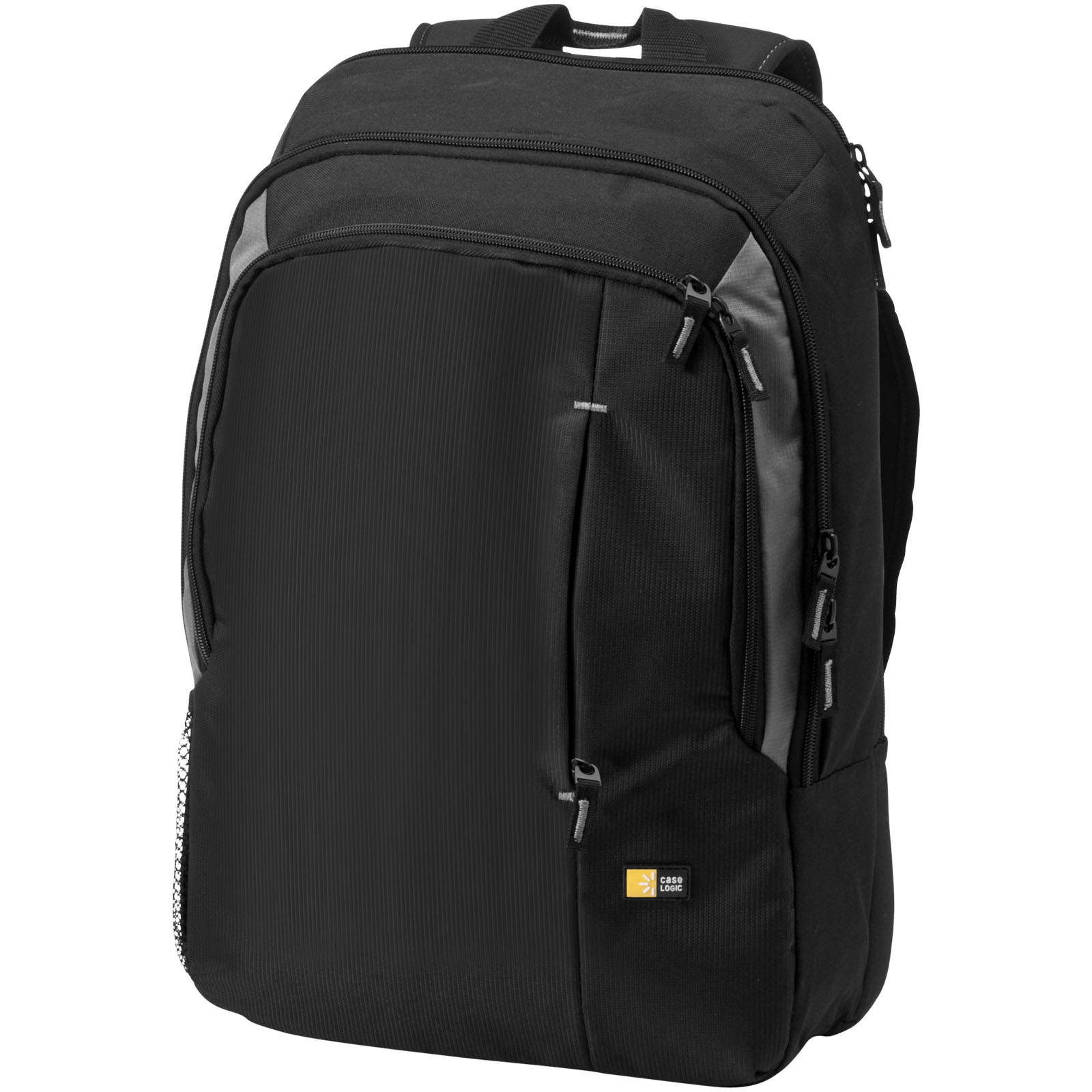 17" laptop backpack with security pocket JURAT - solid black / gun metal