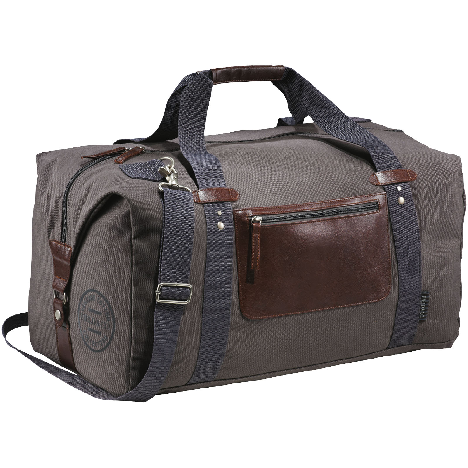 Stylish cotton canvas travel bag JUGS - brown
