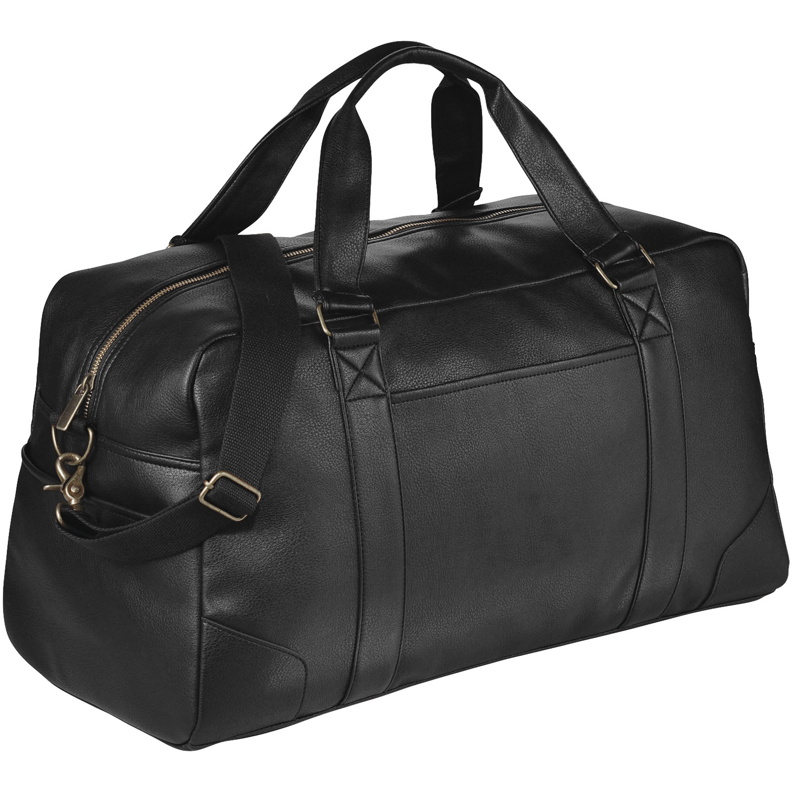 Cestovní víkendová taška z imitace kůže KOTOS - solid black