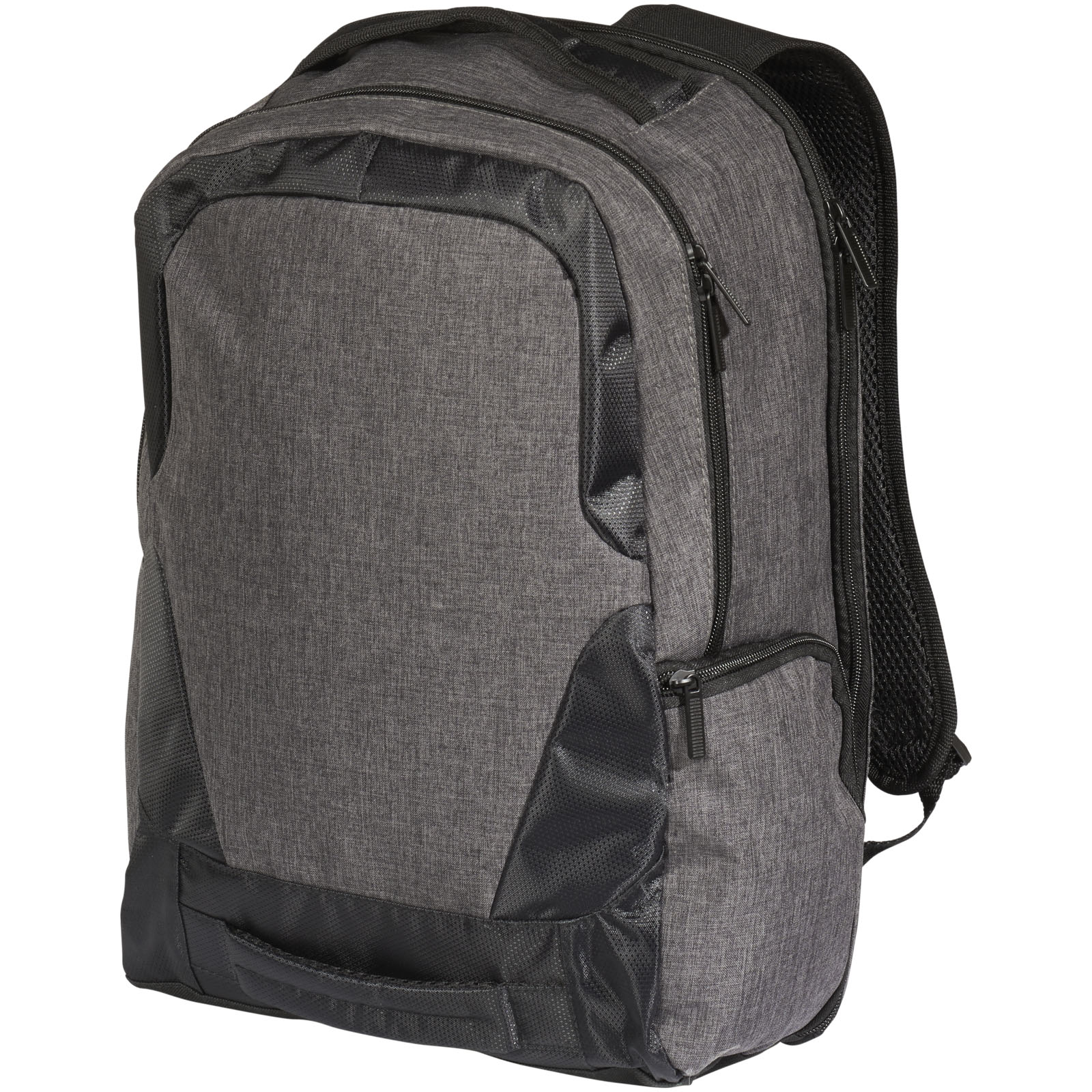 Polyester 17" laptop backpack LACKS with USB port - charcoal