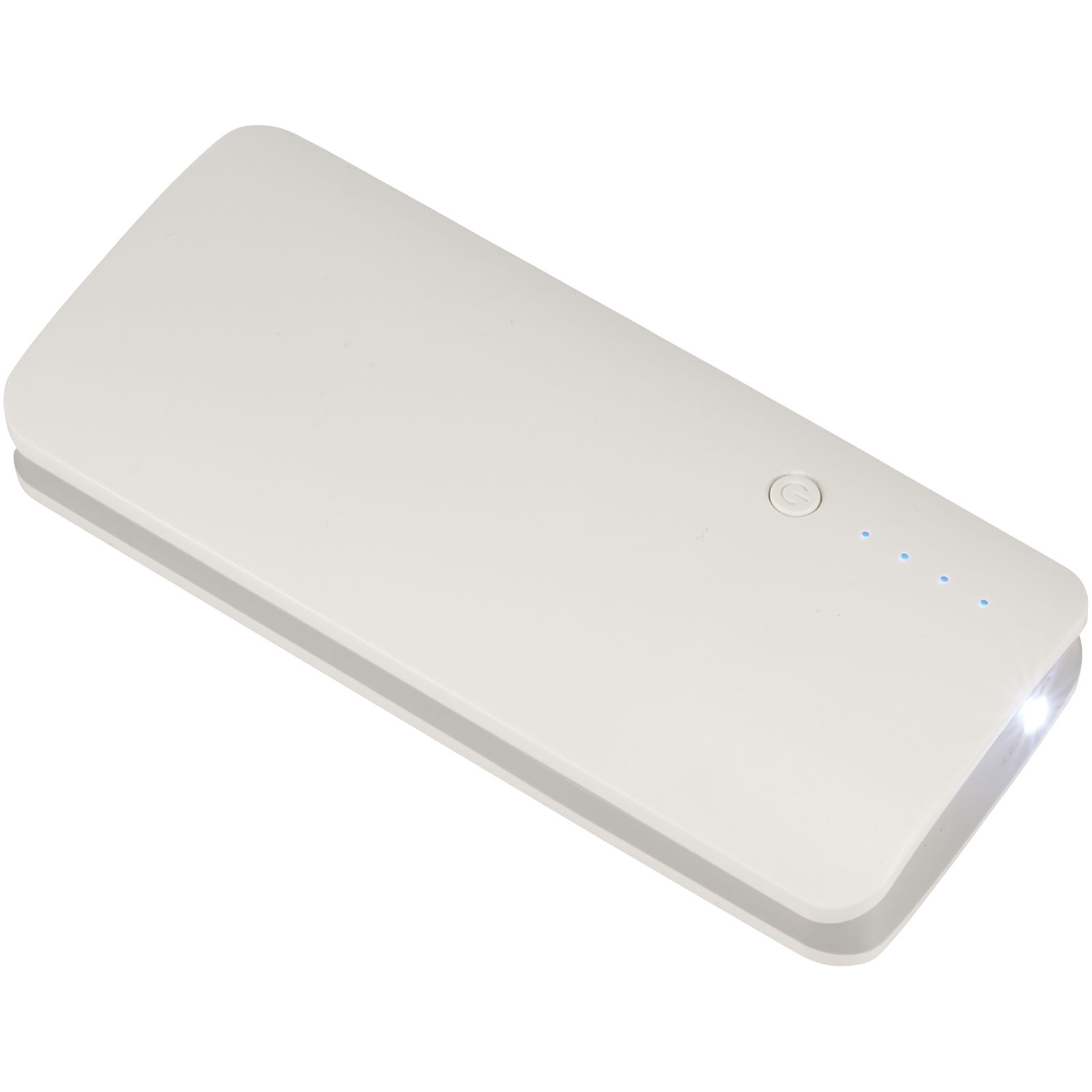 Powerful dual powerbank LOWDEN EXPRESS with LED light - white