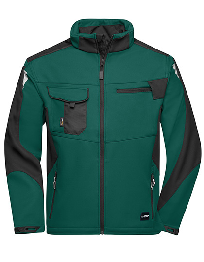 Pánská pracovní bunda James & Nicholson Workwear Softshell Jacket - STRONG Pánská pracovní bunda James & Nicholson Workwear Softshell Jacket - STRONG