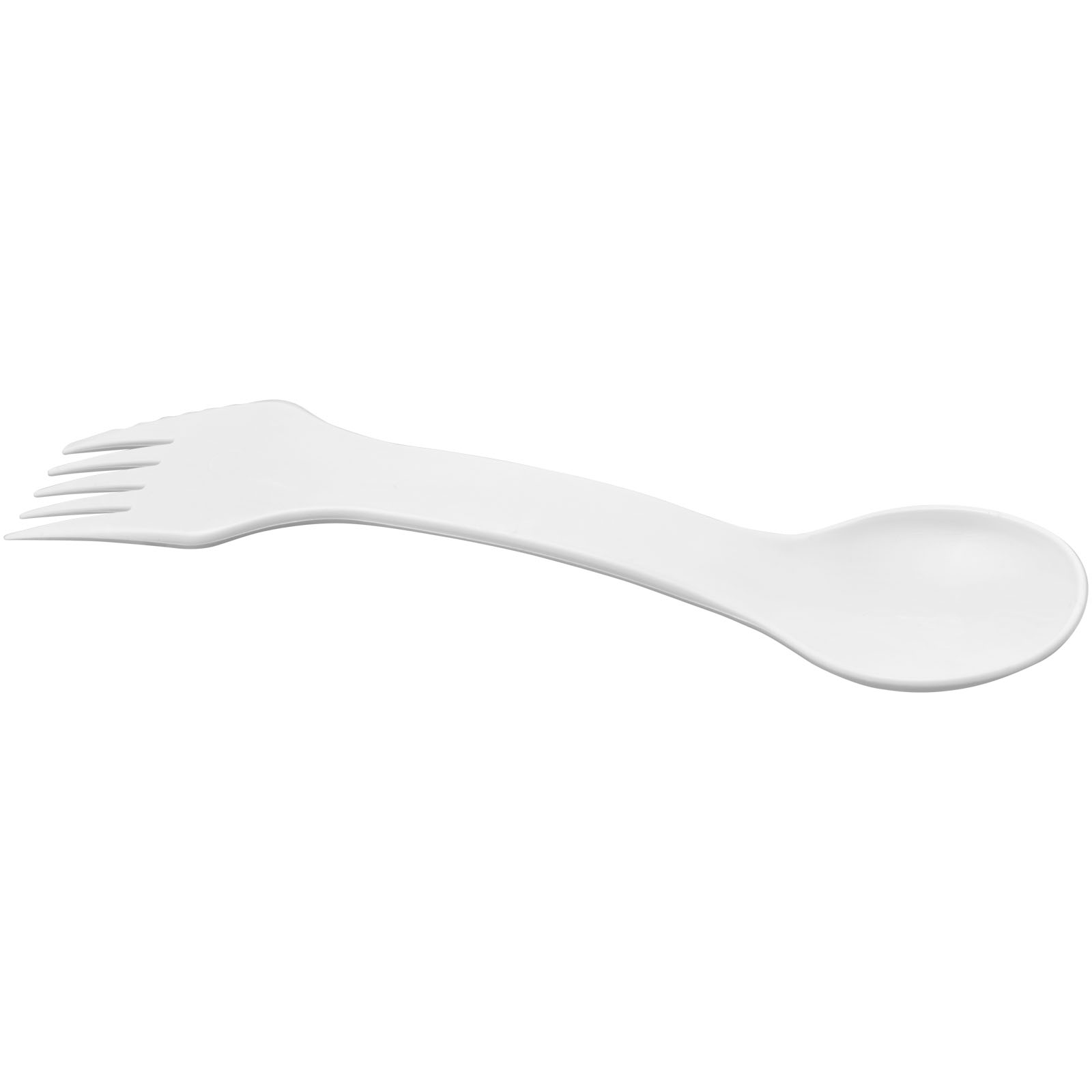 Plastic multifunctional fork 3in1 GIMPY with Biomaster technology - white
