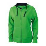 Dámská mikina James & Nicholson Lifestyle Zip-Hoody Dámská mikina James & Nicholson Lifestyle Zip-Hoody
