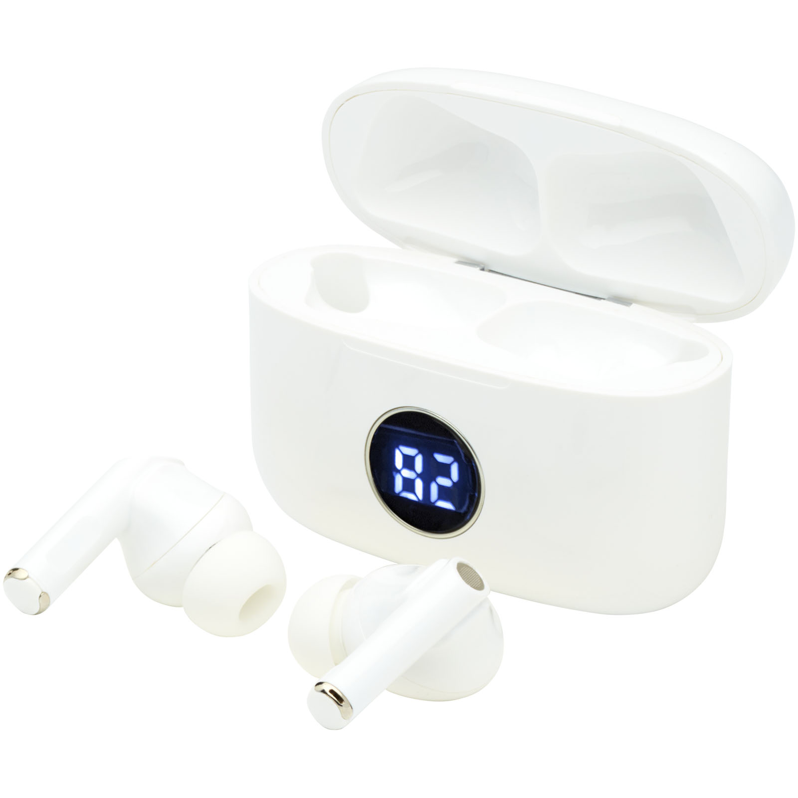 Plastová bezdrátová sluchátka ANTON EVO s technologií ANC - white