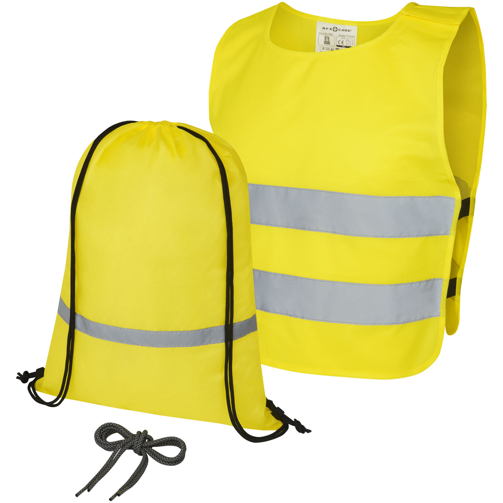 Bezpečnostní reflexní sada pro děti od 7 do 12 let BUMPY - neon yellow