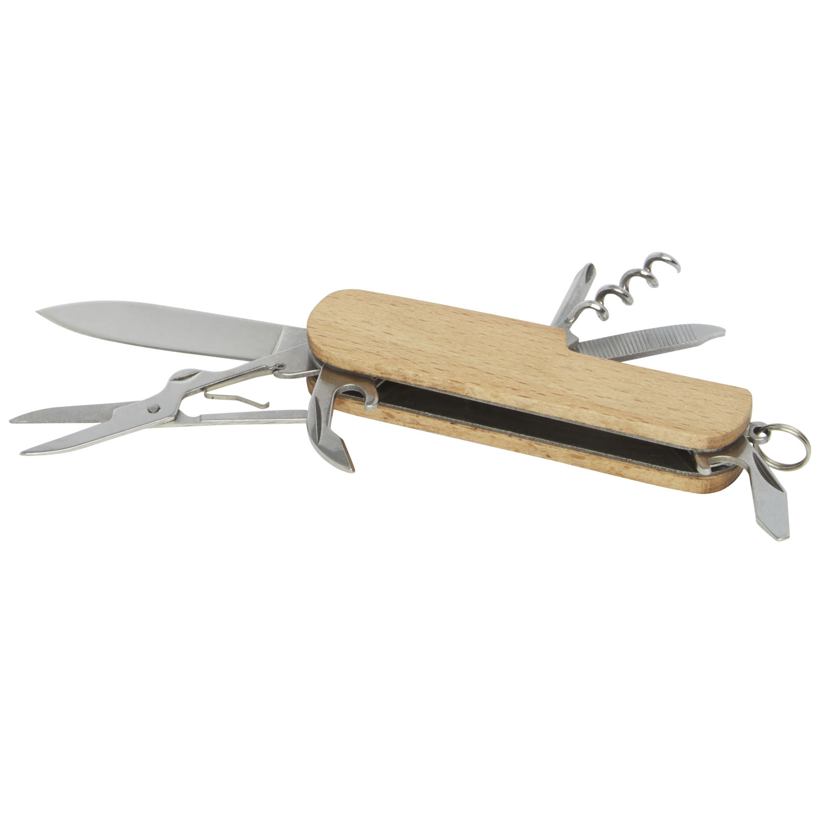 Dřevěný kapesní nůž UNOFFER se 7 funkcemi - natural