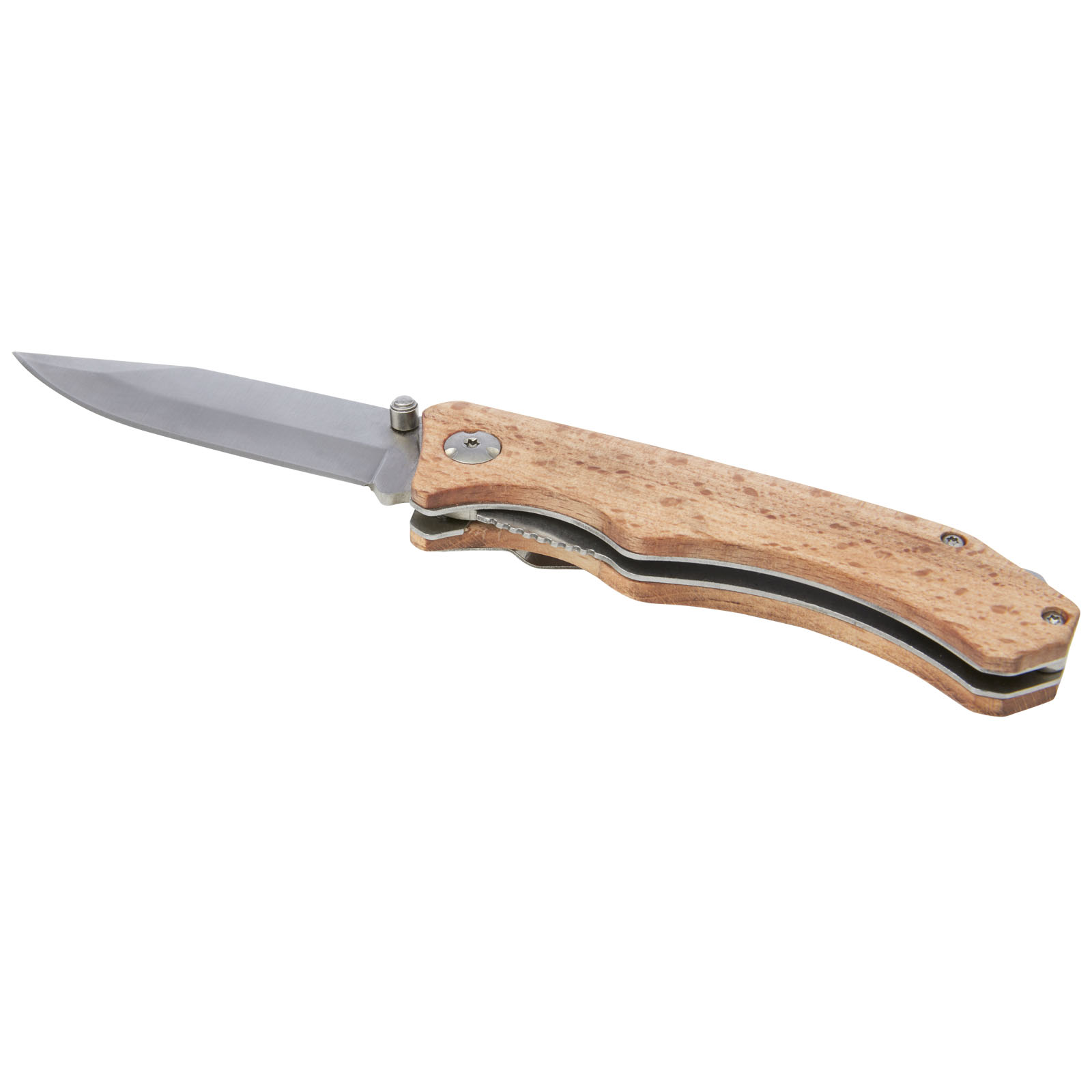 Kovový kapesní nůž s dřevěným povrchem MARISOL - wood