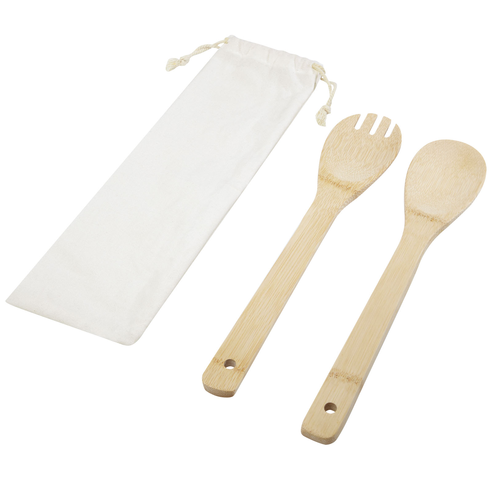 Bamboo salad spoon and fork SIGH - natural