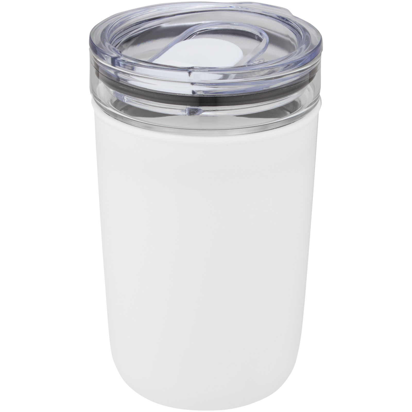 Glass cup TRUST with recycled plastic surface, 420 ml