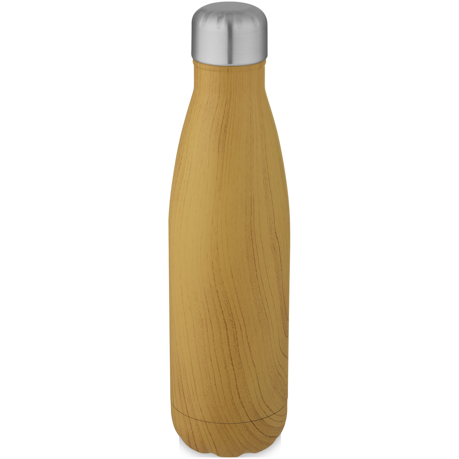 Kovová lahev s vakuovou izolací TENAN s natištěným dřevěným vzorem, 500 ml