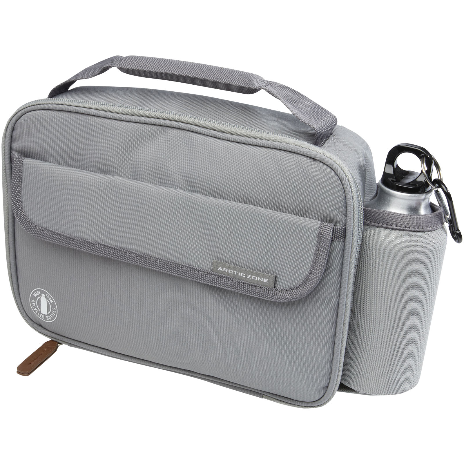 Cooling lunch bag Arctic Zone® TOPPENISH made of recycled material - gun metal