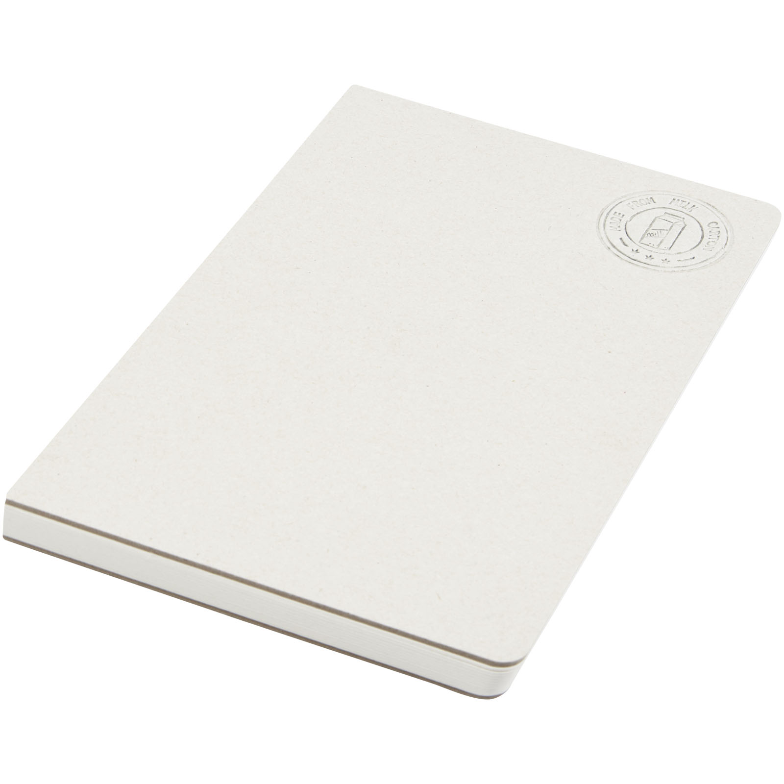 Linkovaný zápisník bez hřbetu DAIRY vyrobený z krabic od mléka, formát A5 - off white