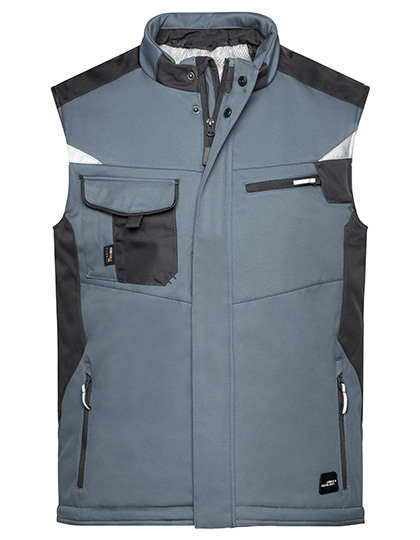 Pánská pracovní vesta James & Nicholson Craftsmen Softshell Vest - STRONG Pánská pracovní vesta James & Nicholson Craftsmen Softshell Vest - STRONG