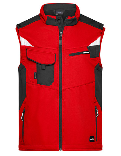 Pánská pracovní vesta James & Nicholson Workwear Softshell Vest - STRONG Pánská pracovní vesta James & Nicholson Workwear Softshell Vest - STRONG