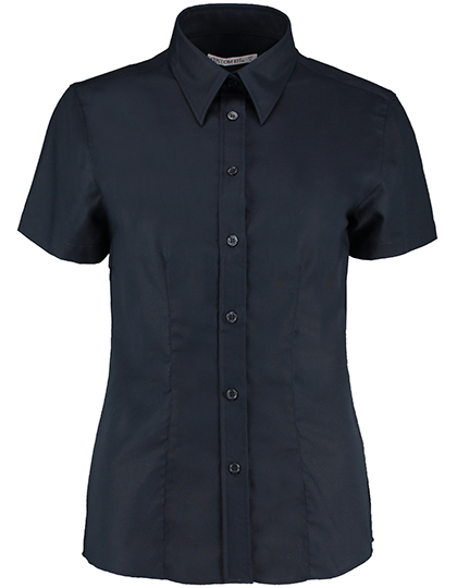 Women's Short Sleeve Shirt Kustom Kit Women´s Tailored Fit Workwear Oxford Shirt Short Sleeve