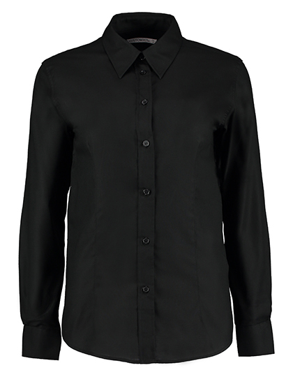 Women's Long Sleeve Shirt Kustom Kit Women´s Tailored Fit Workwear Oxford Shirt Long Sleeve