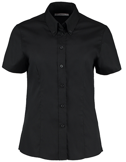 Dámská košile s krátkým rukávem Kustom Kit Women´s Tailored Fit Corporate Oxford Shirt Short Sleeve
