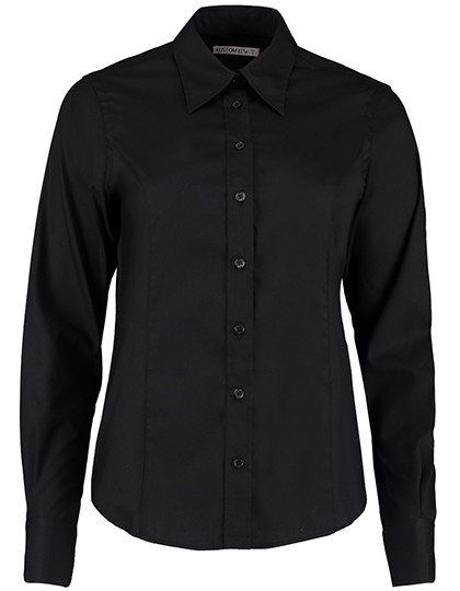 Women's Long Sleeve Shirt Kustom Kit Women´s Tailored Fit Corporate Oxford Shirt Long Sleeve