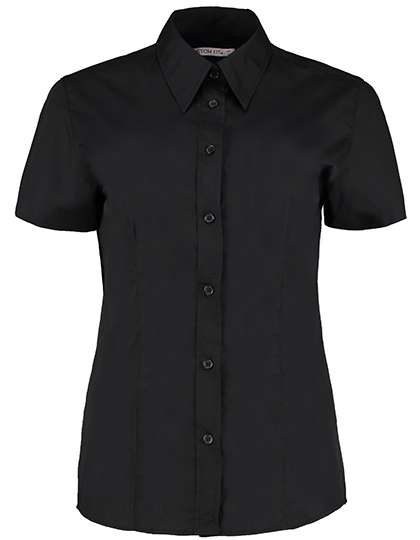 Women's Short Sleeve Shirt Kustom Kit Women´s Classic Fit Workforce Poplin Shirt Short Sleeve