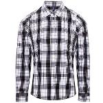Dámská košile s dlouhým rukávem Premier Workwear Women´s Ginmill Check Long Sleeve Cotton Shirt Black, White