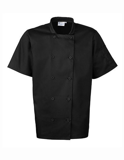 Kuchařský rondon Premier Workwear Short Sleeve Chef´s Jacket Black
