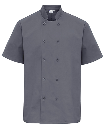 Kuchařský rondon Premier Workwear Short Sleeve Chef´s Jacket Steel