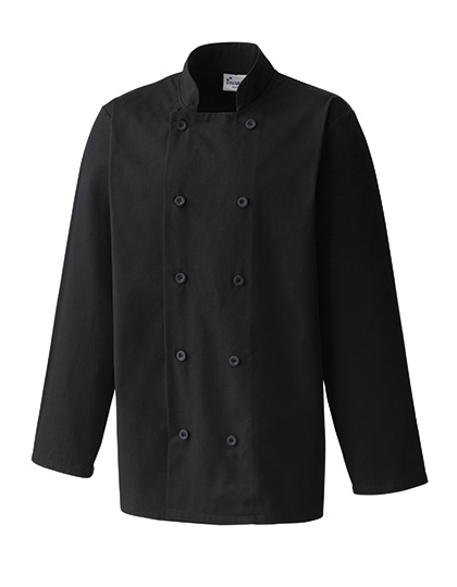 Kuchařský rondon Premier Workwear Long Sleeve Chef´s Jacket Black
