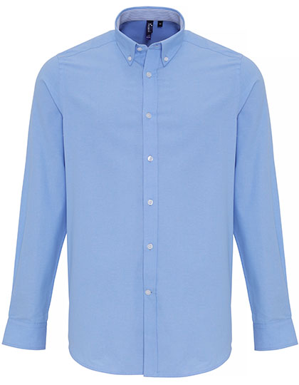 Pánská košile s dlouhým rukávem Premier Workwear Men´s Cotton Rich Oxford Stripes Shirt
