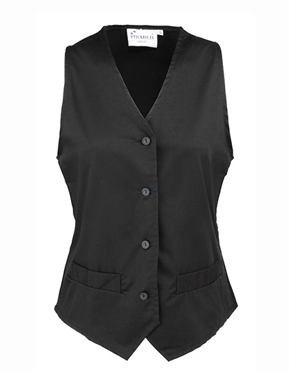  Premier Workwear Women´s Hospitality Waistcoat Black
