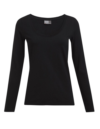 Dámské tričko s dlouhým rukávem Promodoro Women´s Slim Fit-T Long Sleeve Black
